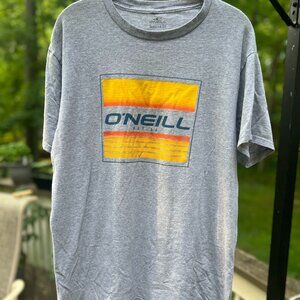 👕O'Neill Men's Modern Fit T-Shirt Size Large Gray Surf Graphic